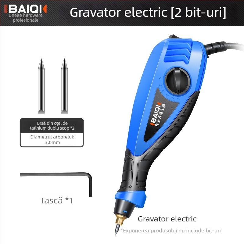 Peniță electrică de gravură – gravură pe metal, beton și piatră; Marcă: Altele; Domeniu de aplicare: Altele; Tensiune: Altele