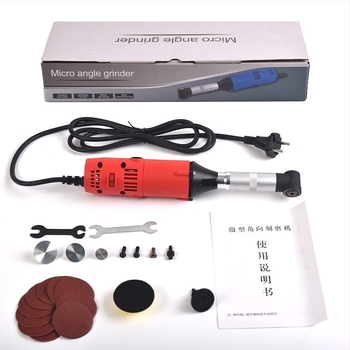 Șlefuitor electric cu cot de 90° pentru matrițe, multifuncțional pentru gravură și lustruire, portabil, cu șase trepte de viteză, alimentare 110–240 V, cablu 1,6 m