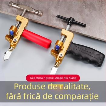 Cuțit push în formă T pentru sticlă și plăci ceramice, model portabil, Enjoy, pentru tăierea liniilor