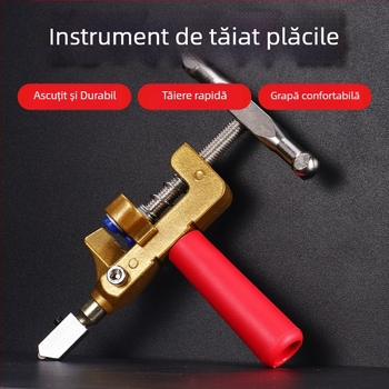 Cuțit push în formă T pentru sticlă și plăci ceramice, model portabil, Enjoy, pentru tăierea liniilor