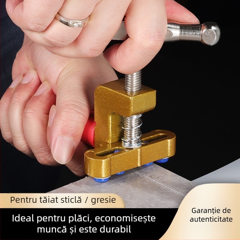 Cuțit push în formă T pentru sticlă și plăci ceramice, model portabil, Enjoy, pentru tăierea liniilor