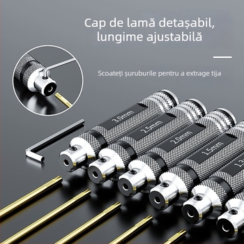 Set de șurubelnițe și chei hex pentru model de avion, magnetice, din oțel rapid (HSS)