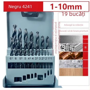 Burghiu spiral HSS 4241, pentru găurire în fier, plastic, lemn, cupru și aluminiu