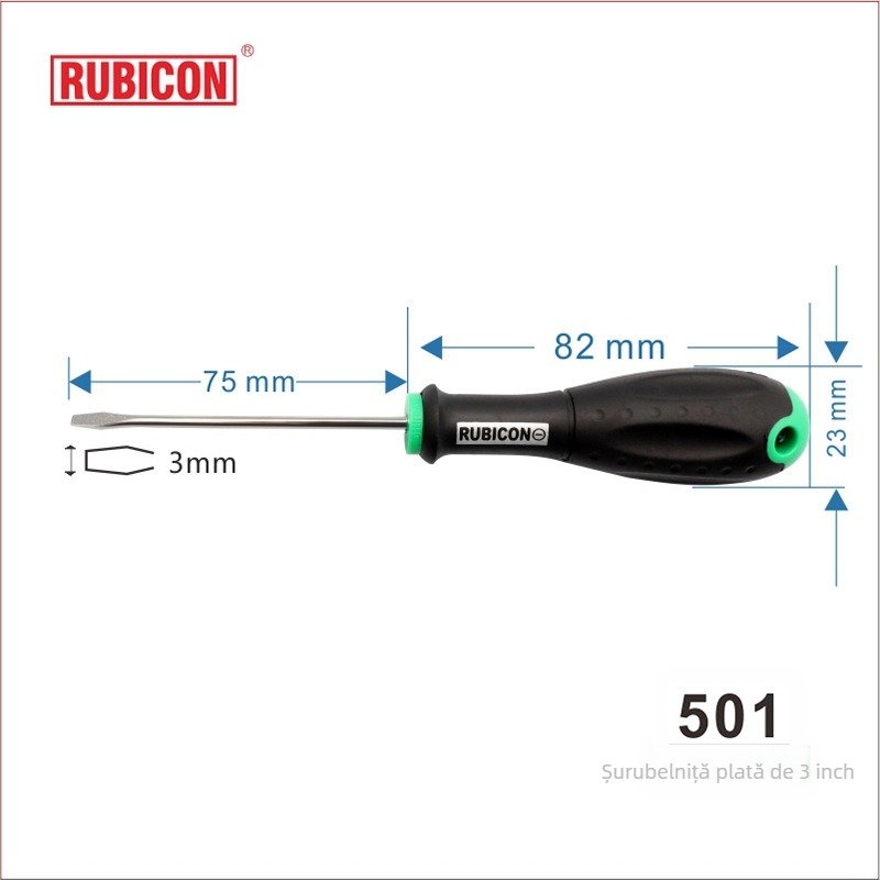 Șurubelniță cu cap cruce Robin Hood RUBICON, oțel crom-vanadiu, magnetizată (cap cruce • magnetizată • CR-V)