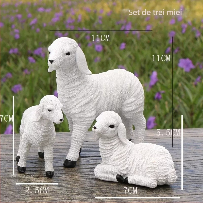 Sculptură de capră pentru grădină exterioară (Brand: Zhuo Hua; Material: rășină naturală; Stil: pastoral; Proces: sculptură)
