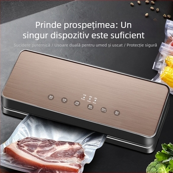 Mașină de vidat pentru ambalare, lățime sigilare 30 cm, 100W, 110-220V, model A1918, carcasă din sticlă securizată + ABS