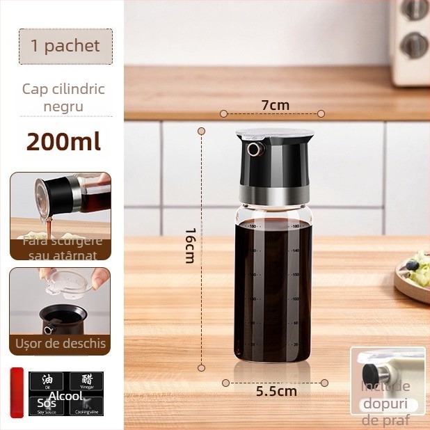 Sticlă de ulei cu capac anti-vărsat – sticlă alimentară, brand aileyou, stil minimalist modern