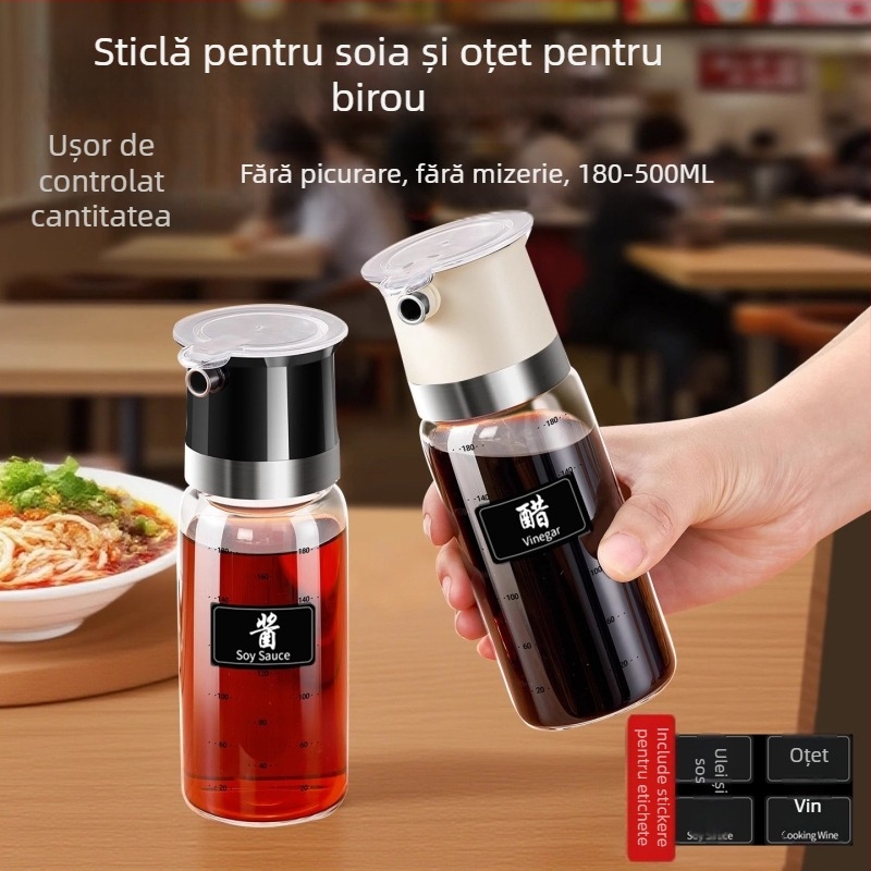 Sticlă de ulei cu capac anti-vărsat – sticlă alimentară, brand aileyou, stil minimalist modern
