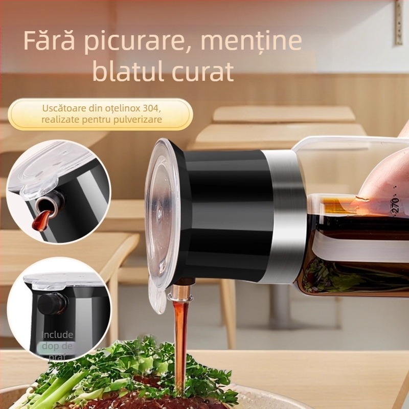 Sticlă de ulei cu capac anti-vărsat – sticlă alimentară, brand aileyou, stil minimalist modern