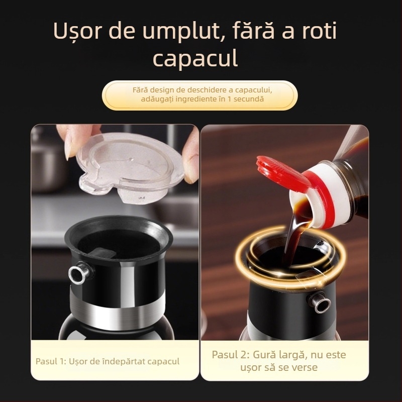 Sticlă de ulei cu capac anti-vărsat – sticlă alimentară, brand aileyou, stil minimalist modern