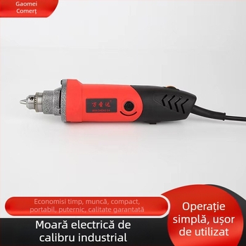 Mașină electrică de șlefuit cu mandrină de 6 mm, viteză mare, 220V, cablu de 1,6 m, pentru șlefuire, polizare și găurire