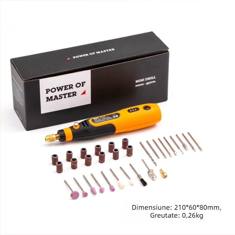 Freză electrică mini USB, încărcabilă, pentru sculptură în jad — baterie litiu, 110-240V, cablu de alimentare de 0,6 m inclus, potrivită pentru arta unghiilor, utilizări dentare și gravură de bijuterii