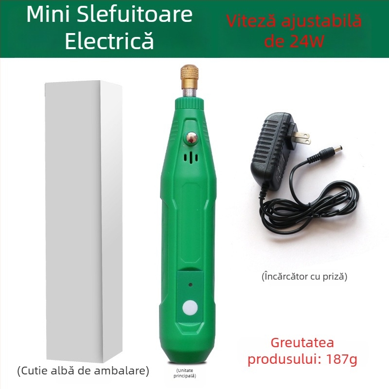DZT 88738 Mini freză electrică pentru gravură, 6 viteze, pentru gravură DIY, alimentare la priză