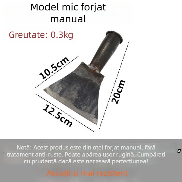 Spatulă multifuncțională pentru pereți, cu mâner din lemn, lamă din oțel 55#, potrivită pentru pereți, podele și suprafețe de gheață