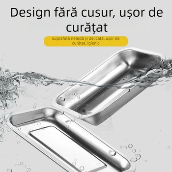 Tavă pătrată din oțel inoxidabil, capacitate mare, pentru cantine și hoteluri, cu logo personalizabil