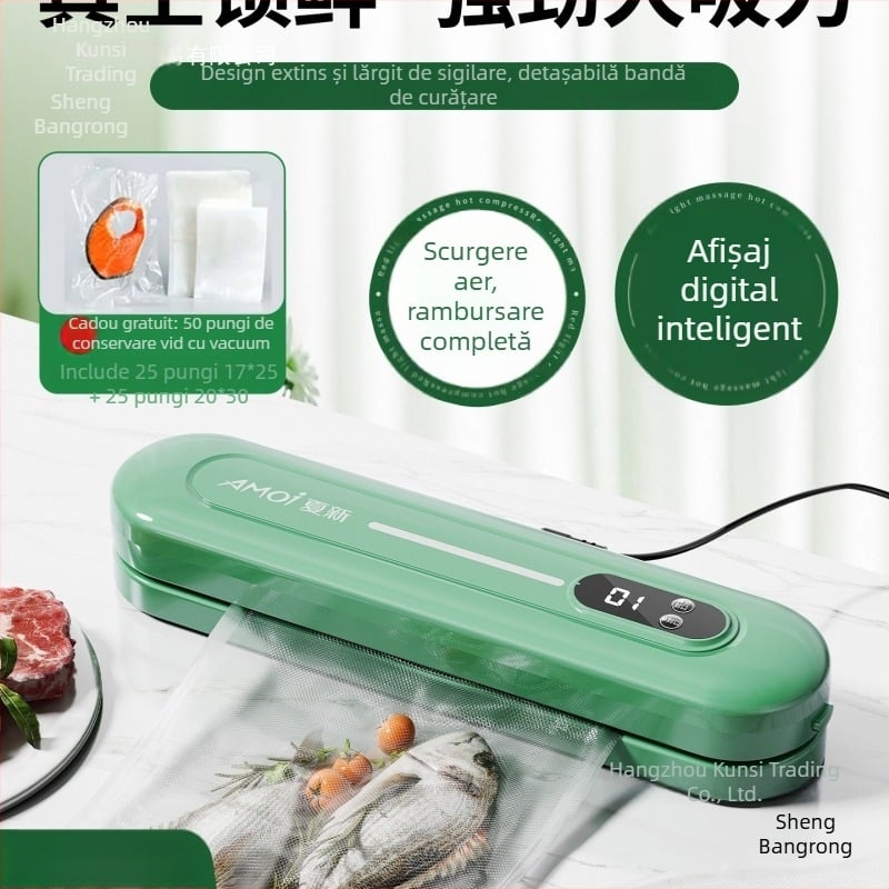 Mașină de vidat - automată, sigilare prin folie plastică, model 08888, pentru uz casnic, brand Sheng bangrong