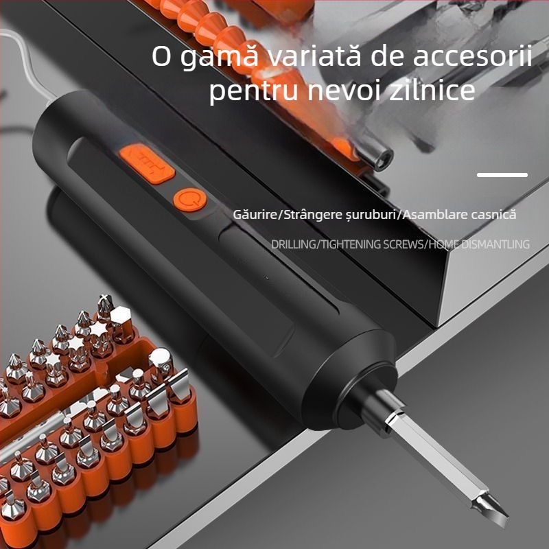 Șurubelniță electrică reîncărcabilă cu baterie litiu – set mini compact, multifuncțional, 3.6V, certificat 3C