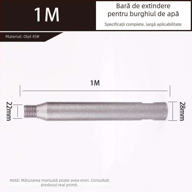 Cap de cap pentru apă pentru mașina de găurit, Rhinestone extension rod, personalizabil