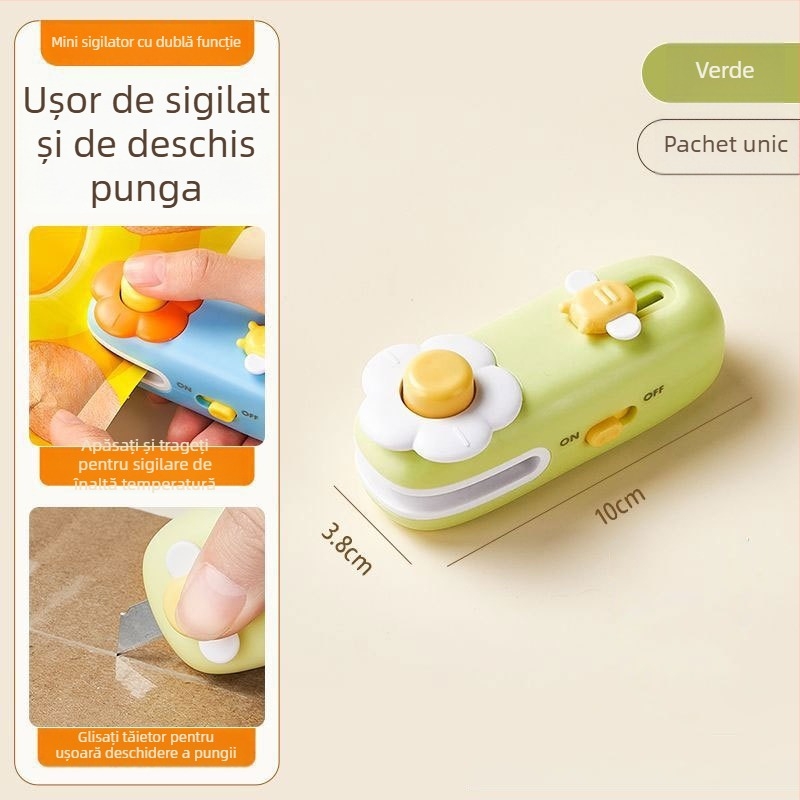 Mașină de sigilat manuală, compactă, pentru uz casnic, sigilarea pungilor din plastic pentru gustări și conservarea alimentelor.