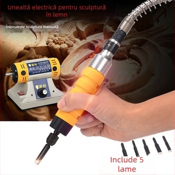 Dongrun unealtă electrică pentru gravură în lemn, 750 W, cursă a pistonului 1 mm, alimentare AC, diametru ax 4–6 mm