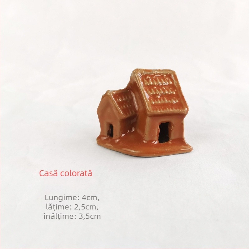 Ornament ceramic pentru grădină în stil pastoral, ceramică glazurată, proces 740858396, potrivit ca dar pentru un nou cămin