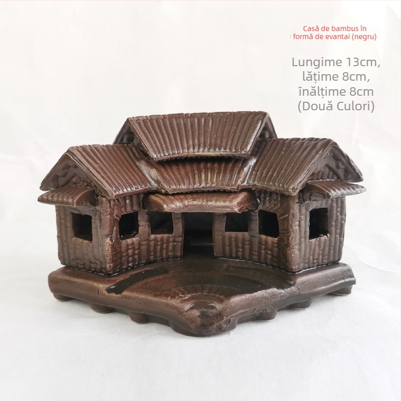 Ornament ceramic pentru grădină în stil pastoral, ceramică glazurată, proces 740858396, potrivit ca dar pentru un nou cămin