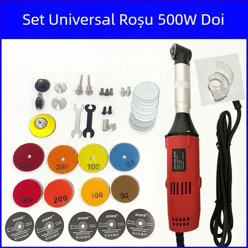 Unealtă electrică manuală pentru curățarea rosturilor între plăci, cu viteză reglabilă, cap de 90°, compactă, pentru șlefuire, polisare, tăiere și gravură, alimentare prin priză 110–220V