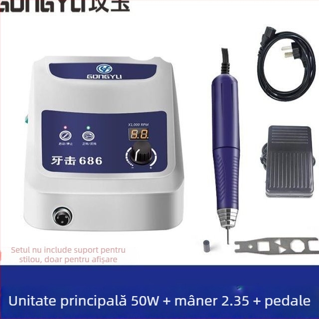 Mașină de gravat jad, motor fără perii, 100 W, cursa pistonului 120 mm, tensiune 36–40 V