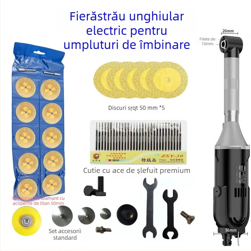 WANSHENG polizor unghiular pentru gravură și polisare, 90°, cu șase trepte de viteză, alimentare la priză, 110–240V