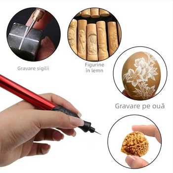 Mini stilou electric de gravură pentru sculptură — gravură pe sticlă, metal, piatră și lemn; Brand Star; 220–280V
