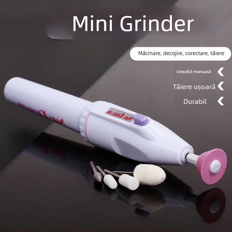 Mini freză electrică portabilă pentru polizarea unghiilor, îngrijire dentară, polizare jade, găurire și gravare — alimentare 5V, certificat 3C 2025180706064907