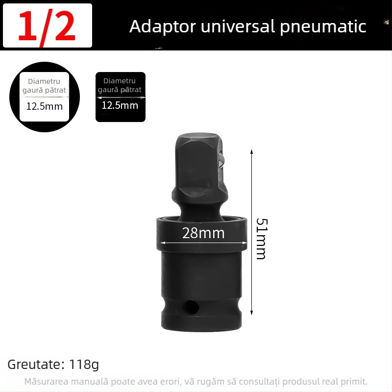 YiShun adaptor pentru impact pneumatic/electric – kit de conversie pentru impact cu șurubător, cu ax pătrat, material 40 Chrome, finisaj fosfatat