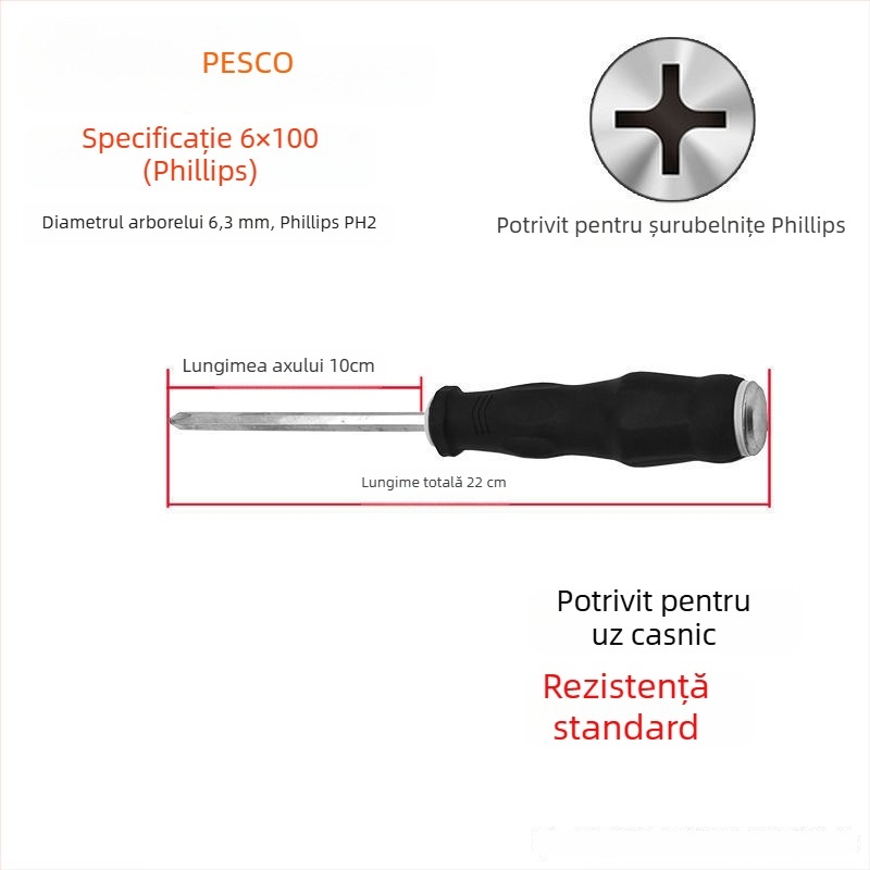 Set de șurubelnițe, de calitate industrială, din oțel crom-carbon, Strong Merchants