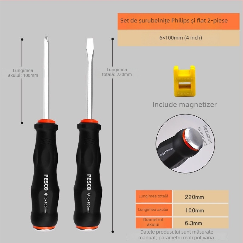 Set de șurubelnițe, de calitate industrială, din oțel crom-carbon, Strong Merchants