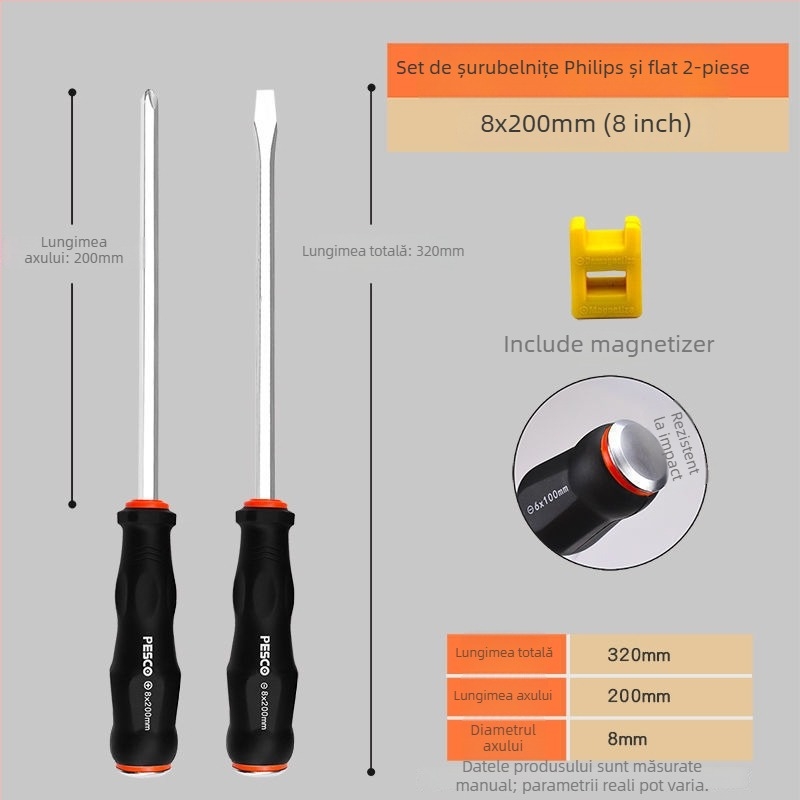 Set de șurubelnițe, de calitate industrială, din oțel crom-carbon, Strong Merchants