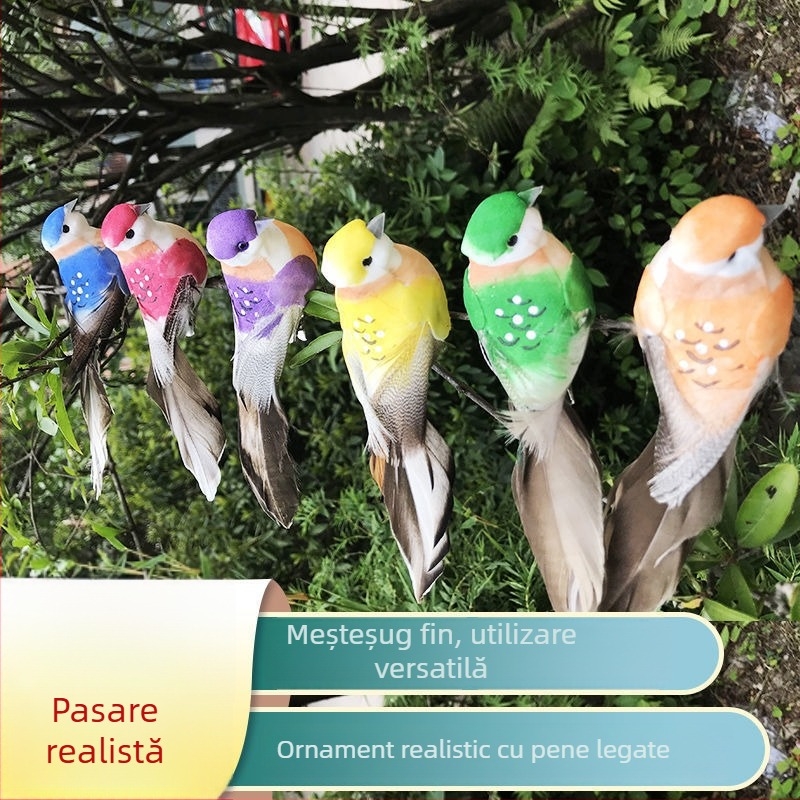 Ornament păsăre din spumă pentru grădină, curte, sufragerie și decor pentru grădiniță – stil modern simplu; Meșteșug: Alte; Material: Alte; Cadou: Alte