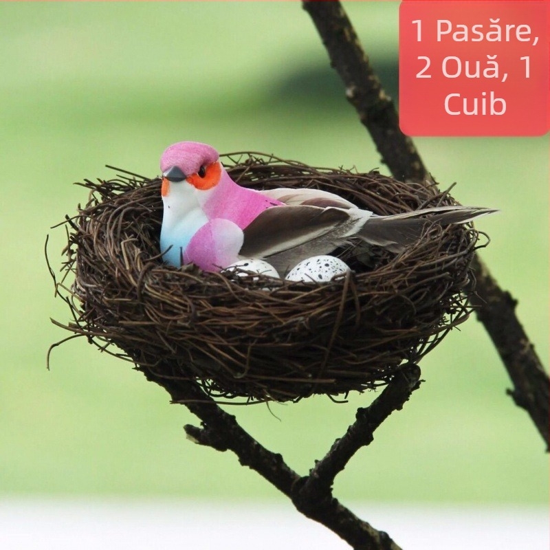 Ornament păsăre din spumă pentru grădină, curte, sufragerie și decor pentru grădiniță – stil modern simplu; Meșteșug: Alte; Material: Alte; Cadou: Alte