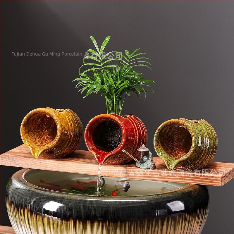 Element decorativ ceramic pentru apă pentru acvariu, stil chinezesc, suprafață: altă, ambalaj carton