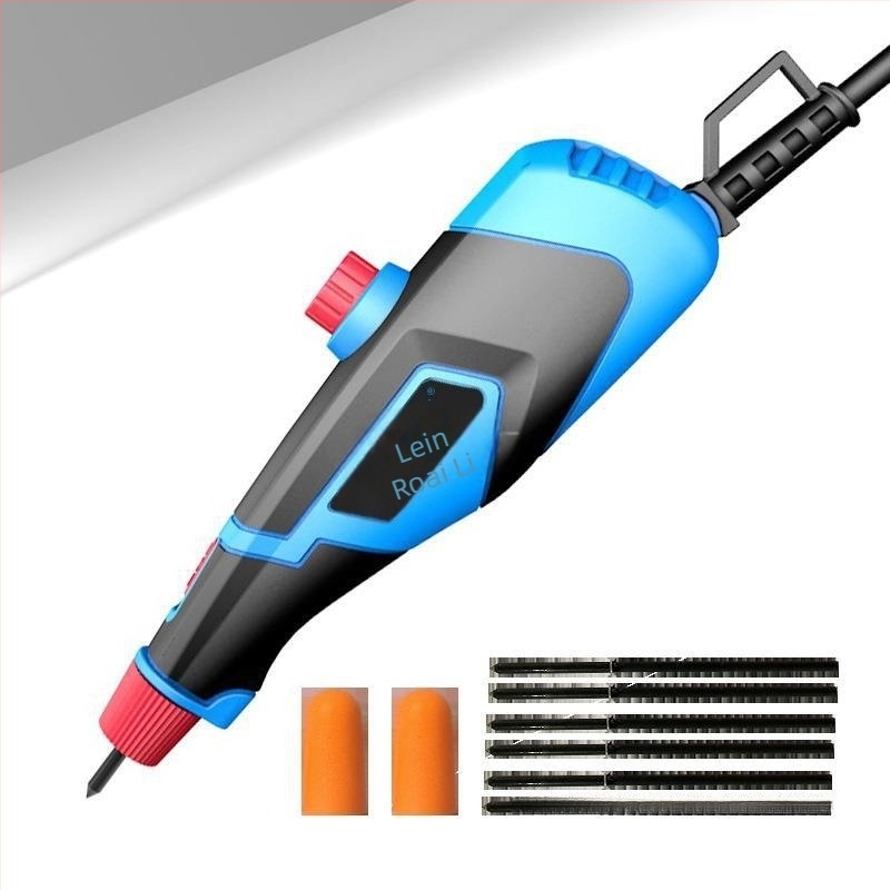 Penă de gravură electrică mică pentru prelucrare lemn, Tonglei, componente din oțel inoxidabil, baterie Li-ion reîncărcabilă, tensiune 50–250 V AC/DC