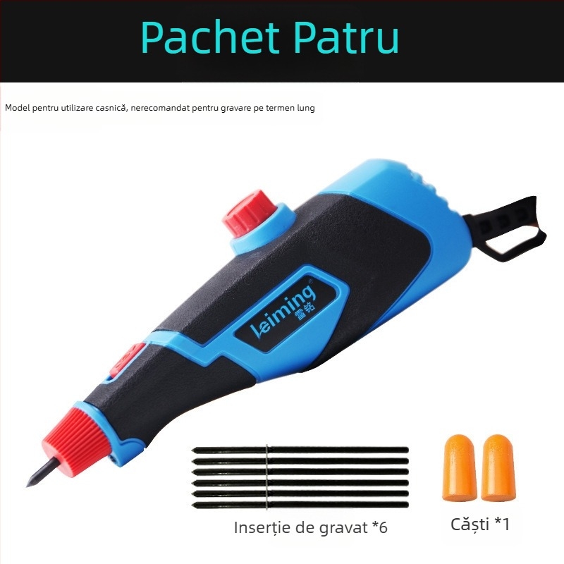 Penă de gravură electrică mică pentru prelucrare lemn, Tonglei, componente din oțel inoxidabil, baterie Li-ion reîncărcabilă, tensiune 50–250 V AC/DC
