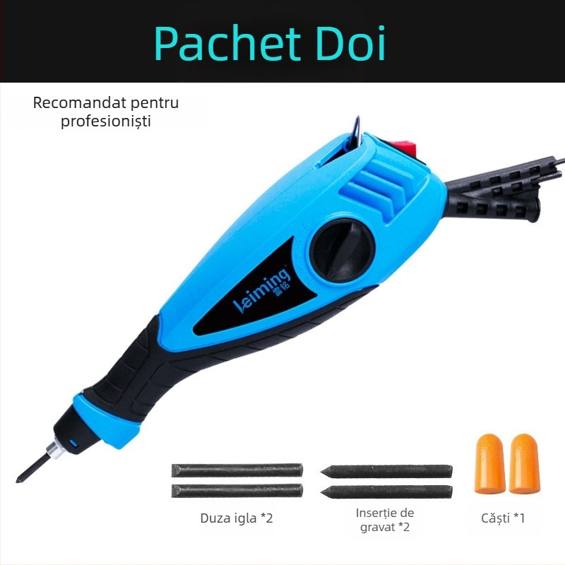 Penă de gravură electrică mică pentru prelucrare lemn, Tonglei, componente din oțel inoxidabil, baterie Li-ion reîncărcabilă, tensiune 50–250 V AC/DC