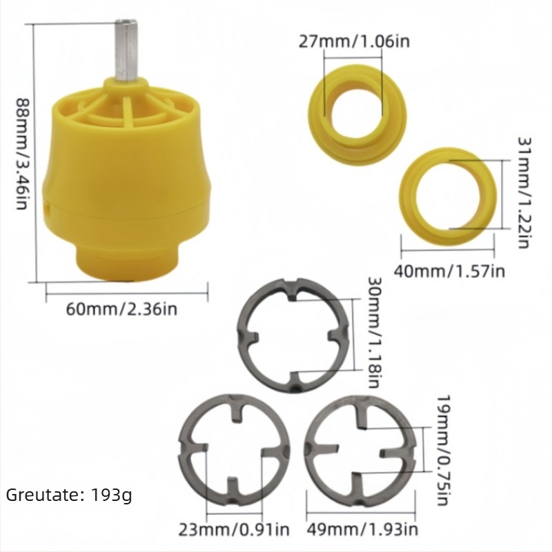 Set de 6 piese DIE și TAP pentru țevi PVC/NPT, manual, cu specificații multiple, filet conic de 60°
