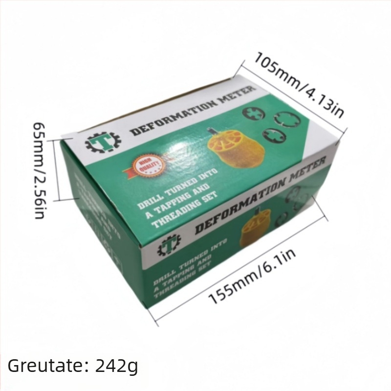 Set de 6 piese DIE și TAP pentru țevi PVC/NPT, manual, cu specificații multiple, filet conic de 60°