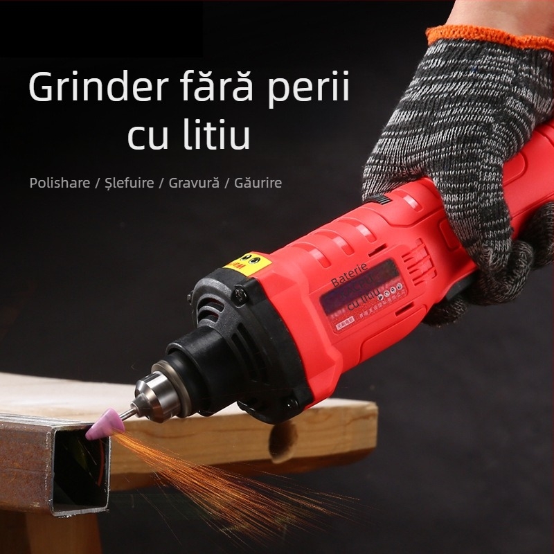 Freza drept fără perii, fără fir, pentru lustruire, tăiere și șlefuire – 18V, control în 6 viteze, baterie și încărcător incluse