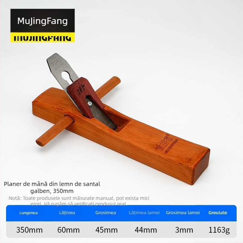 Planer plat Kikuchi – unealtă manuală de tâmplă din lemn de santal galben