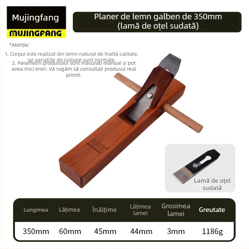 Planer plat Kikuchi – unealtă manuală de tâmplă din lemn de santal galben