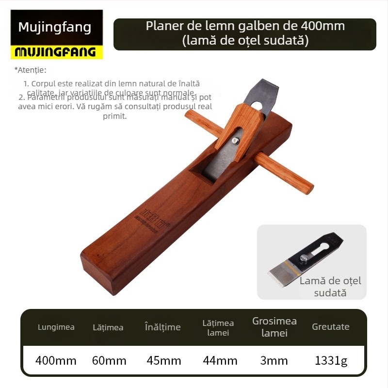 Planer plat Kikuchi – unealtă manuală de tâmplă din lemn de santal galben