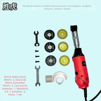 Kit electric de șlefuit unghiular și lustruit pentru șlefuire, gravare, curățare și finisare rosturi (Brand Victory tiger; Alimentare la priză; 50–250 V AC/DC)