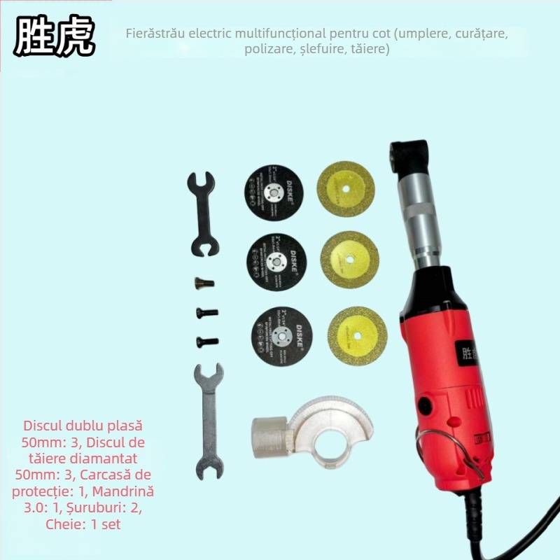 Kit electric de șlefuit unghiular și lustruit pentru șlefuire, gravare, curățare și finisare rosturi (Brand Victory tiger; Alimentare la priză; 50–250 V AC/DC)