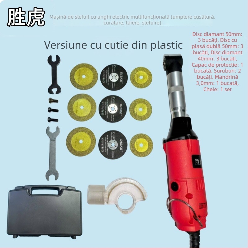 Kit electric de șlefuit unghiular și lustruit pentru șlefuire, gravare, curățare și finisare rosturi (Brand Victory tiger; Alimentare la priză; 50–250 V AC/DC)